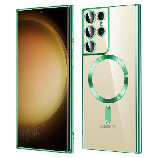 Husa pentru Samsung Galaxy S21 Ultra 5G - Techsuit Luxury Crystal MagSafe - Light Green