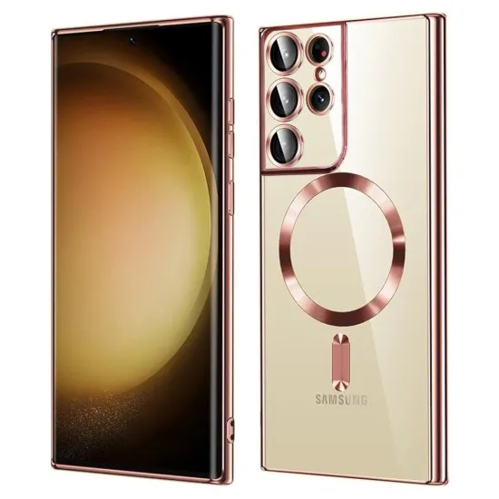 Husa pentru Samsung Galaxy S21 Ultra 5G - Techsuit Luxury Crystal MagSafe - Pink Husa pentru Samsung Galaxy S21 Ultra 5G - Techsuit Luxury Crystal MagSafe - Pink