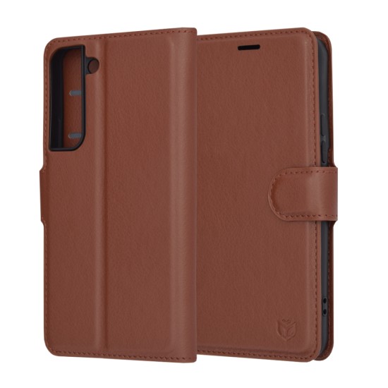 Husa pentru Samsung Galaxy S22 5G - Techsuit Leather Folio - Brown