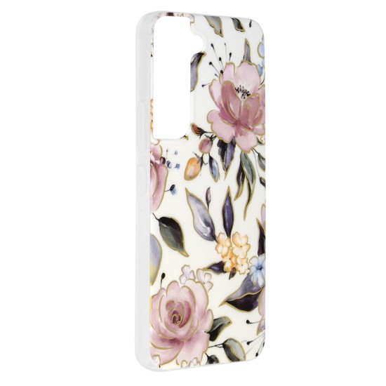 Husa pentru Samsung Galaxy S22 5G - Techsuit Marble Series - Chloe White