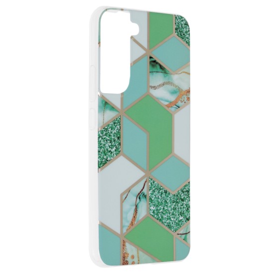 Husa pentru Samsung Galaxy S22 Plus 5G - Techsuit Marble Series - Green Hex