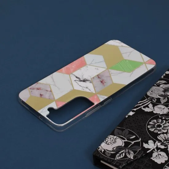 Husa pentru Samsung Galaxy S22 Plus 5G - Techsuit Marble Series - Purple Hex Husa pentru Samsung Galaxy S22 Plus 5G - Techsuit Marble Series - Purple Hex