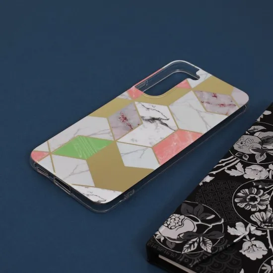 Husa pentru Samsung Galaxy S22 Plus 5G - Techsuit Marble Series - Purple Hex Husa pentru Samsung Galaxy S22 Plus 5G - Techsuit Marble Series - Purple Hex