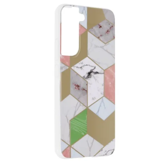 Husa pentru Samsung Galaxy S22 Plus 5G - Techsuit Marble Series - Purple Hex Husa pentru Samsung Galaxy S22 Plus 5G - Techsuit Marble Series - Purple Hex