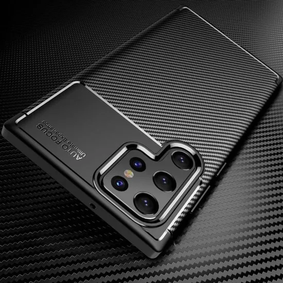 Husa pentru Samsung Galaxy S22 Ultra 5G - Techsuit CarbonFiber - Black Husa pentru Samsung Galaxy S22 Ultra 5G - Techsuit CarbonFiber - Black