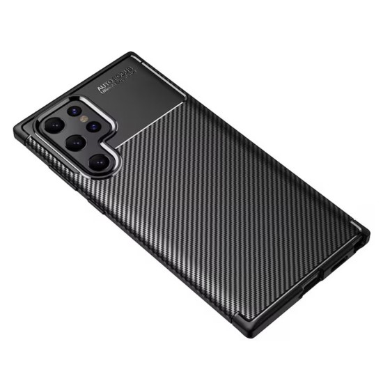 Husa pentru Samsung Galaxy S22 Ultra 5G - Techsuit CarbonFiber - Black