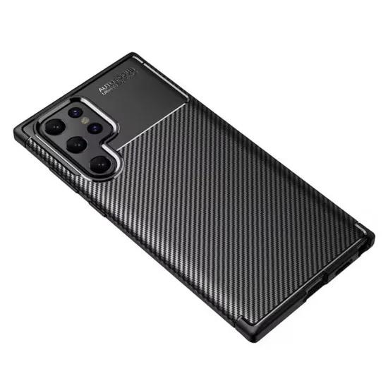 Husa pentru Samsung Galaxy S22 Ultra 5G - Techsuit CarbonFiber - Black Husa pentru Samsung Galaxy S22 Ultra 5G - Techsuit CarbonFiber - Black