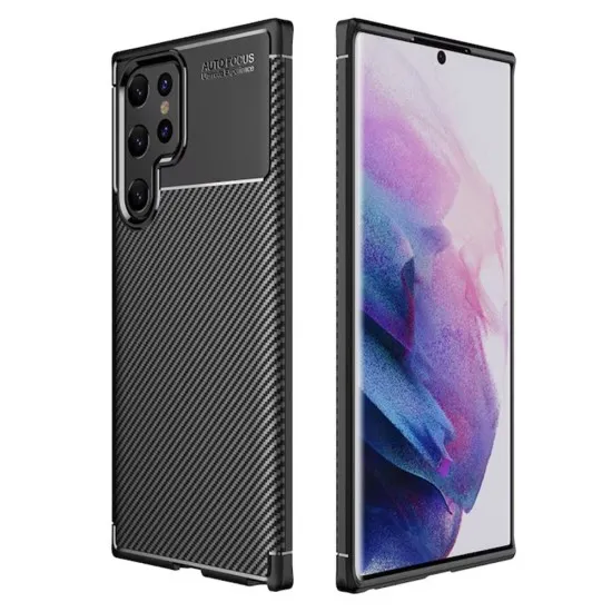 Husa pentru Samsung Galaxy S22 Ultra 5G - Techsuit CarbonFiber - Black Husa pentru Samsung Galaxy S22 Ultra 5G - Techsuit CarbonFiber - Black