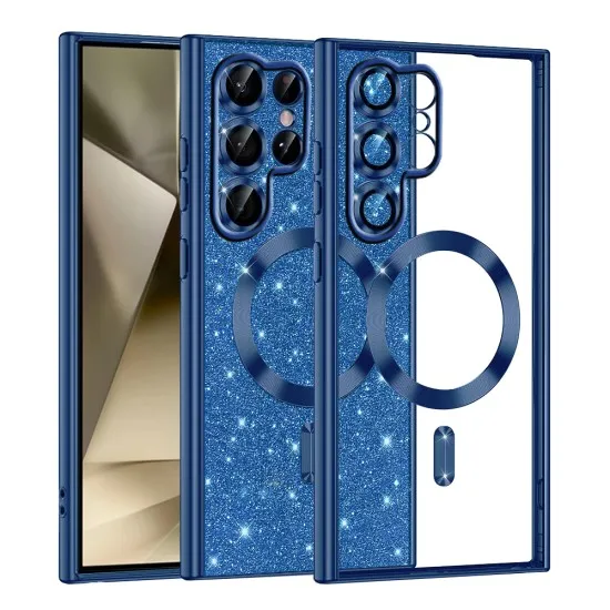 Husa pentru Samsung Galaxy S22 Ultra 5G - Techsuit Luxury Glitter MagSafe - Deep Blue Husa pentru Samsung Galaxy S22 Ultra 5G - Techsuit Luxury Glitter MagSafe - Deep Blue