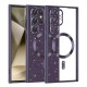 Husa pentru Samsung Galaxy S22 Ultra 5G - Techsuit Luxury Glitter MagSafe - Deep Purple