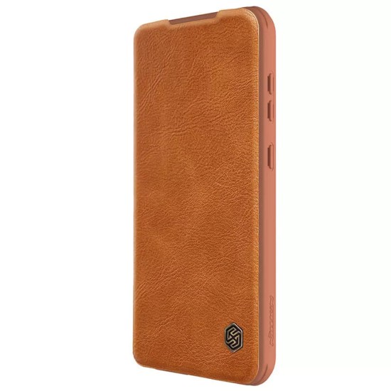 Husa pentru Samsung Galaxy S23 FE - Nillkin Qin Pro Leather Case - Brown