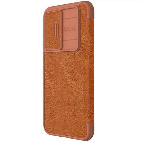 Husa pentru Samsung Galaxy S23 FE - Nillkin Qin Pro Leather Case - Brown