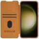 Husa pentru Samsung Galaxy S23 FE - Nillkin Qin Pro Leather Case - Brown