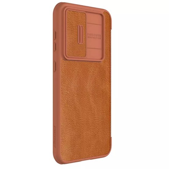 Husa pentru Samsung Galaxy S23 FE - Nillkin Qin Pro Leather Case - Brown