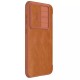 Husa pentru Samsung Galaxy S23 FE - Nillkin Qin Pro Leather Case - Brown