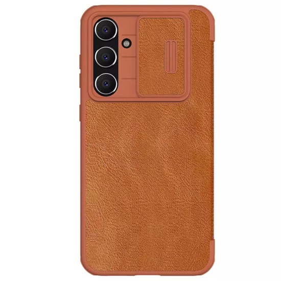 Husa pentru Samsung Galaxy S23 FE - Nillkin Qin Pro Leather Case - Brown