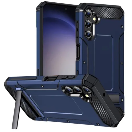 Husa pentru Samsung Galaxy S23 FE - Techsuit Hybrid Armor Kickstand - Blue Husa pentru Samsung Galaxy S23 FE - Techsuit Hybrid Armor Kickstand - Blue