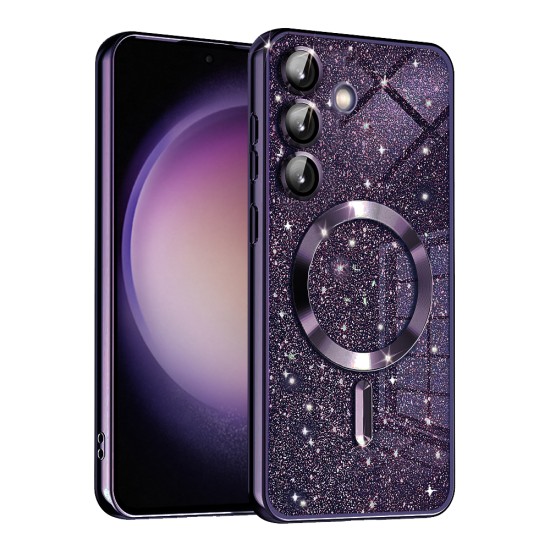 Husa pentru Samsung Galaxy S23 FE - Techsuit Luxury Glitter MagSafe - Deep Purple