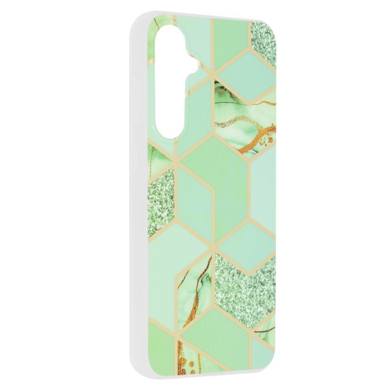 Husa pentru Samsung Galaxy S23 FE - Techsuit Marble Series - Green Hex