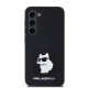 Husa pentru Samsung Galaxy S23 - Karl Lagerfeld Silicone (KLHCS23SSMHCNPK) - Choupette Metal Pin