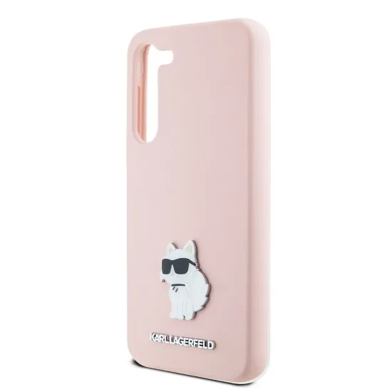 Husa pentru Samsung Galaxy S23 - Karl Lagerfeld Silicone (KLHCS23SSMHCNPP) - Pink Choupette Metal Pin Husa pentru Samsung Galaxy S23 - Karl Lagerfeld Silicone (KLHCS23SSMHCNPP) - Pink Choupette Metal Pin