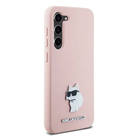 Husa pentru Samsung Galaxy S23 - Karl Lagerfeld Silicone (KLHCS23SSMHCNPP) - Pink Choupette Metal Pin Husa pentru Samsung Galaxy S23 - Karl Lagerfeld Silicone (KLHCS23SSMHCNPP) - Pink Choupette Metal Pin