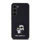 Husa pentru Samsung Galaxy S23 - Karl Lagerfeld Silicone (KLHCS23SSMHKCNPK) - Karl&Choupette Metal Pin