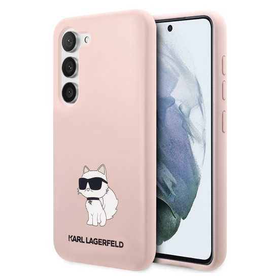 Husa pentru Samsung Galaxy S23 - Karl Lagerfeld Silicone (KLHCS23SSNCHBCP) - Pink Choupette