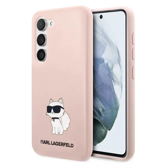 Husa pentru Samsung Galaxy S23 - Karl Lagerfeld Silicone (KLHCS23SSNCHBCP) - Pink Choupette Husa pentru Samsung Galaxy S23 - Karl Lagerfeld Silicone (KLHCS23SSNCHBCP) - Pink Choupette