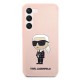 Husa pentru Samsung Galaxy S23 - Karl Lagerfeld Silicone (KLHCS23SSNIKBCP) - Pink Ikonik