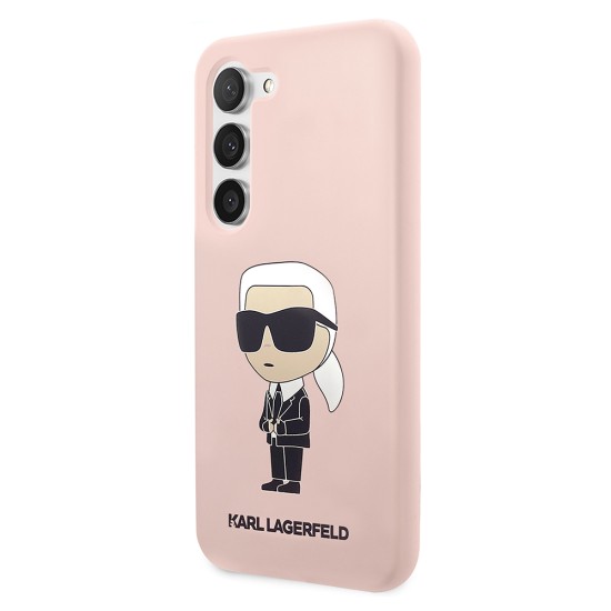 Husa pentru Samsung Galaxy S23 - Karl Lagerfeld Silicone (KLHCS23SSNIKBCP) - Pink Ikonik