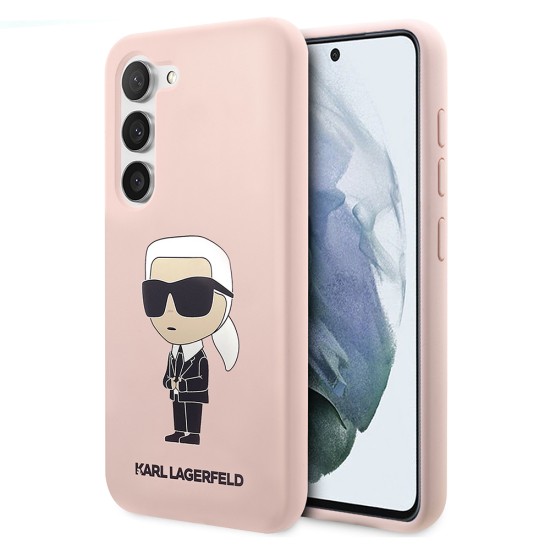 Husa pentru Samsung Galaxy S23 - Karl Lagerfeld Silicone (KLHCS23SSNIKBCP) - Pink Ikonik