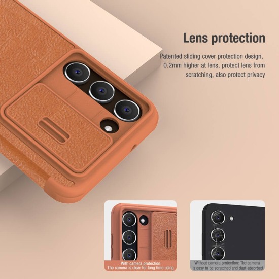 Husa pentru Samsung Galaxy S23 - Nillkin QIN Leather Pro Case - Brown