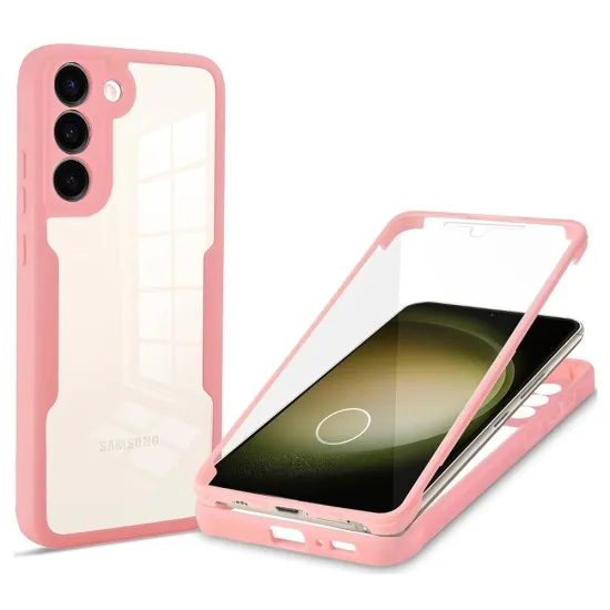 Husa pentru Samsung Galaxy S23 Plus + Folie - Techsuit ColorVerse 360 Series - Pink Husa pentru Samsung Galaxy S23 Plus + Folie - Techsuit ColorVerse 360 Series - Pink