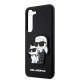 Husa pentru Samsung Galaxy S23 Plus - Karl Lagerfeld Saffiano (KLHCS23MSANKCPK) - Karl&Choupette Metal Pin