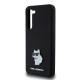 Husa pentru Samsung Galaxy S23 Plus - Karl Lagerfeld Silicone (KLHCS23MSMHCNPK) - Choupette Metal Pin