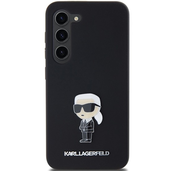 Husa pentru Samsung Galaxy S23 Plus - Karl Lagerfeld Silicone (KLHCS23MSMHKNPK) - Ikonik Metal Pin