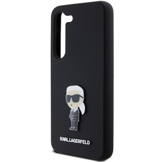 Husa pentru Samsung Galaxy S23 Plus - Karl Lagerfeld Silicone (KLHCS23MSMHKNPK) - Ikonik Metal Pin