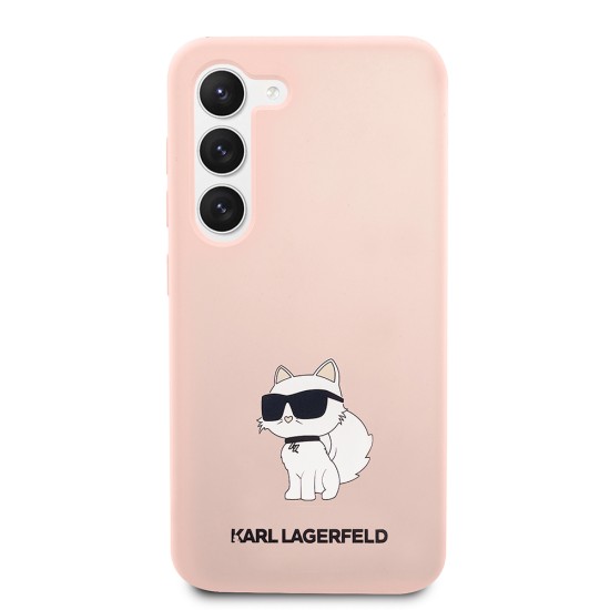 Husa pentru Samsung Galaxy S23 Plus - Karl Lagerfeld Silicone (KLHCS23MSNCHBCP) - Pink Choupette