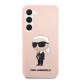 Husa pentru Samsung Galaxy S23 Plus - Karl Lagerfeld Silicone (KLHCS23MSNIKBCP) - Pink Ikonik