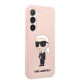 Husa pentru Samsung Galaxy S23 Plus - Karl Lagerfeld Silicone (KLHCS23MSNIKBCP) - Pink Ikonik