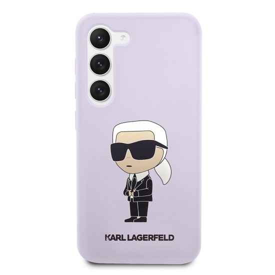 Husa pentru Samsung Galaxy S23 Plus - Karl Lagerfeld Silicone (KLHCS23MSNIKBCU) - Purple Ikonik