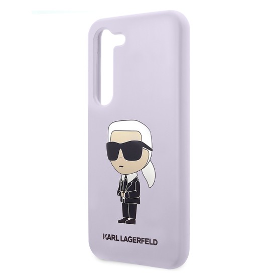 Husa pentru Samsung Galaxy S23 Plus - Karl Lagerfeld Silicone (KLHCS23MSNIKBCU) - Purple Ikonik