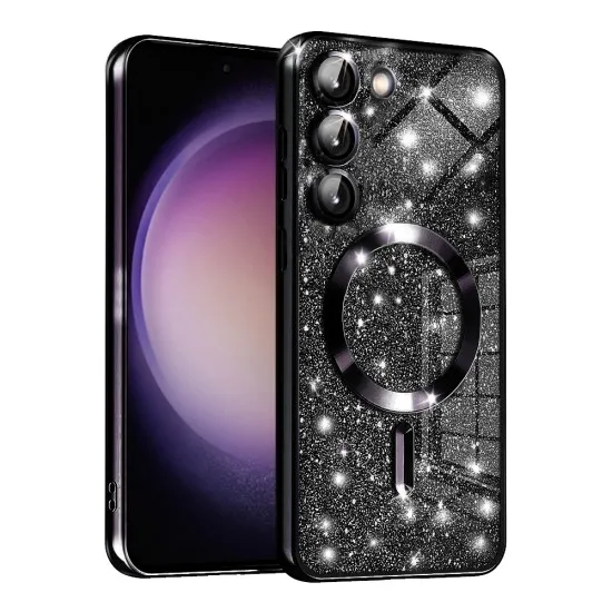 Husa pentru Samsung Galaxy S23 Plus - Techsuit Luxury Glitter MagSafe - Black Husa pentru Samsung Galaxy S23 Plus - Techsuit Luxury Glitter MagSafe - Black