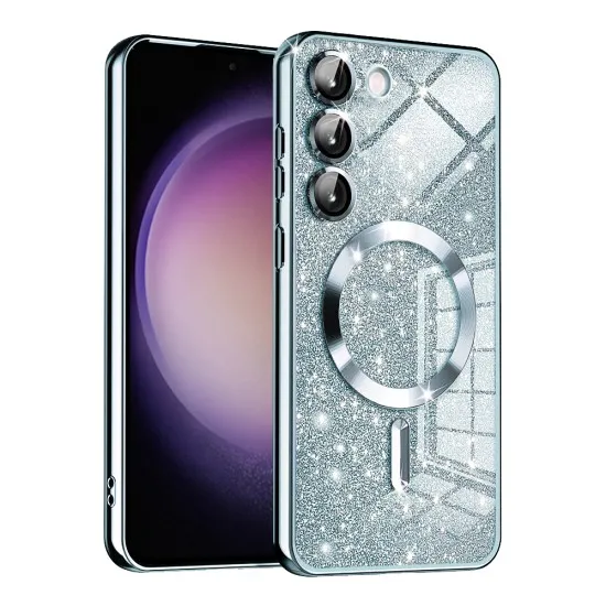 Husa pentru Samsung Galaxy S23 Plus - Techsuit Luxury Glitter MagSafe - Light Blue Husa pentru Samsung Galaxy S23 Plus - Techsuit Luxury Glitter MagSafe - Light Blue