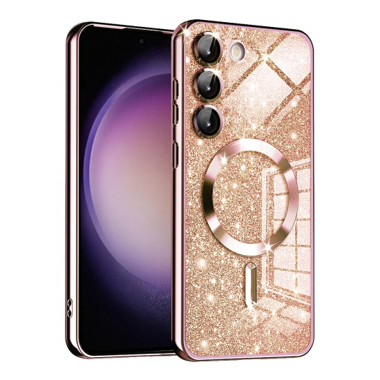 Husa pentru Samsung Galaxy S23 Plus - Techsuit Luxury Glitter MagSafe - Rose Gold