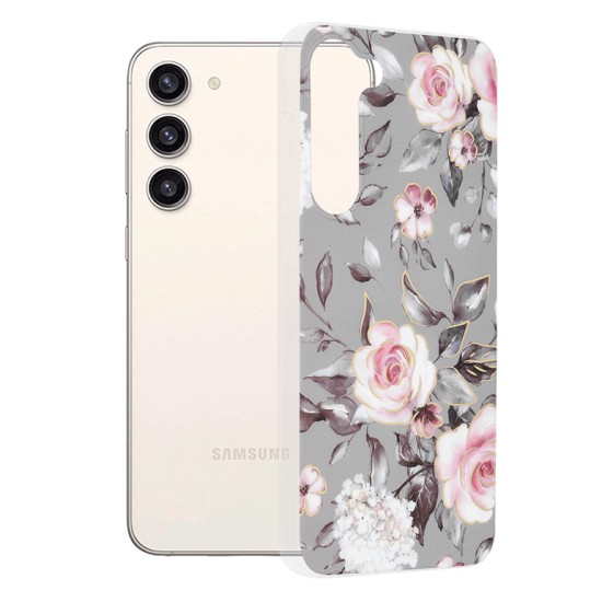 Husa pentru Samsung Galaxy S23 Plus - Techsuit Marble Series - Bloom of Ruth Gray