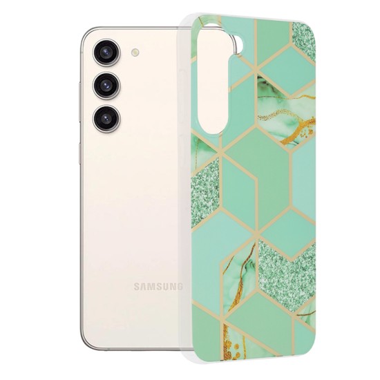 Husa pentru Samsung Galaxy S23 Plus - Techsuit Marble Series - Green Hex