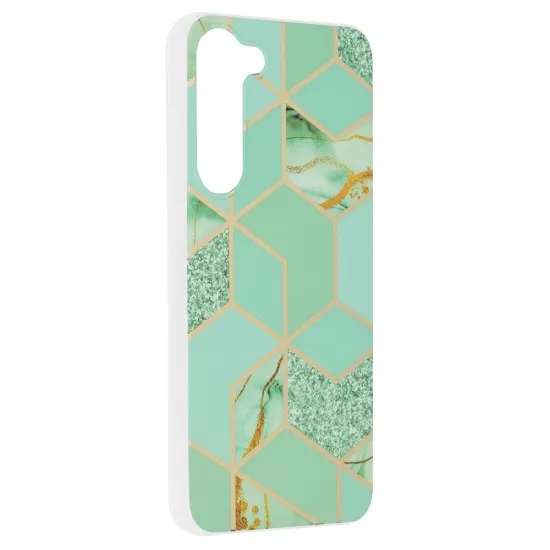 Husa pentru Samsung Galaxy S23 Plus - Techsuit Marble Series - Green Hex