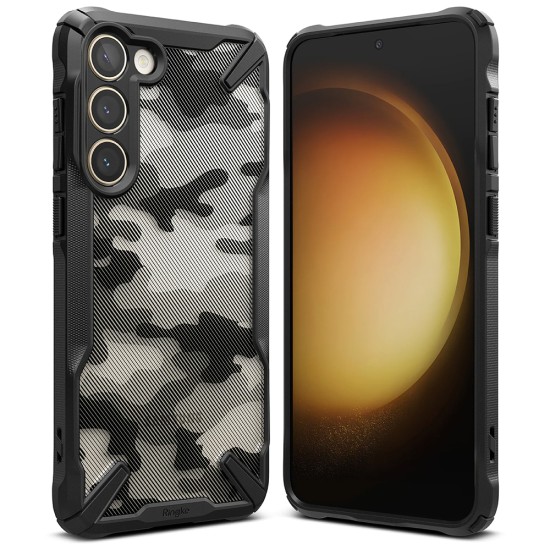 Husa pentru Samsung Galaxy S23 - Ringke Fusion X Design - Camo Black